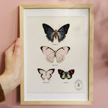 Family Butterfly Print, Unframed, 3 of 9