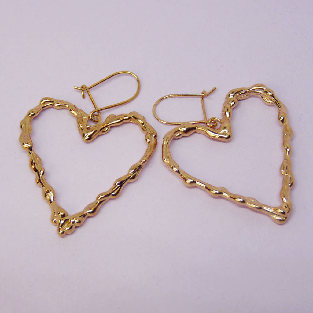 Large Heart Earrings By Caitlin Victoria