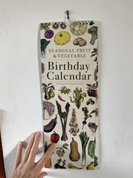 Everlasting Birthday UK Seasonal Fruit And Vegetable Calendar, 3 of 7