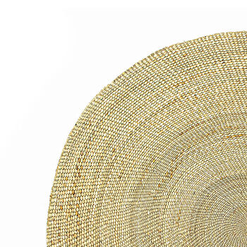 Natural Round Woven Mat, 3 of 6