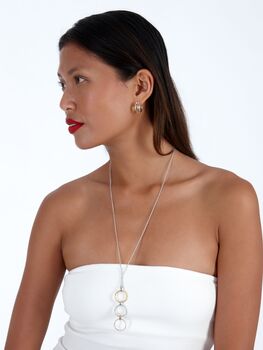 Mixer Metal Solid Hoop Textured Earrings, 7 of 12