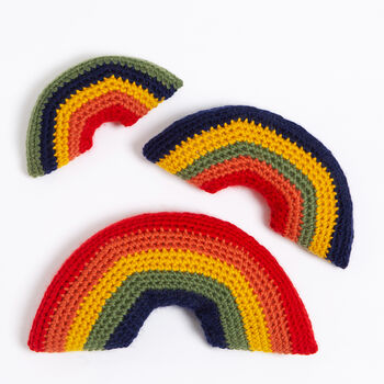 Bright Rainbow Cushion Set Crochet Kit, 3 of 8