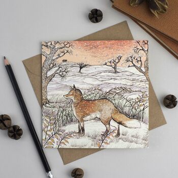 'Fox In The Fields' Christmas Card, 2 of 2