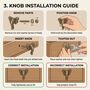 Regal Elephant Head Brass Cabinet Knob, thumbnail 8 of 9