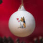 Sheltie Ceramic Round Bauble, thumbnail 1 of 5