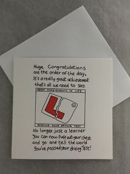 Driving Test Congratulations Card, 2 of 6