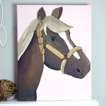 Personalised Pony Canvas, Hand Painted, 3 of 12