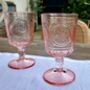 Pair Of Pink Wine Glasses, thumbnail 1 of 2