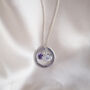 Sterling Silver Personalised Circle And Birthstone Necklace, thumbnail 1 of 5