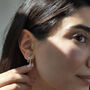 Sterling Silver Bow Tie Tassel Wedding Stud Earrings, thumbnail 3 of 6