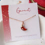 Garnet Crystal Moon Necklace, January Birthstone Jewellery, thumbnail 4 of 12