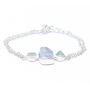 Moonstone And Aquamarine Handmade Silver Bracelet, thumbnail 4 of 5