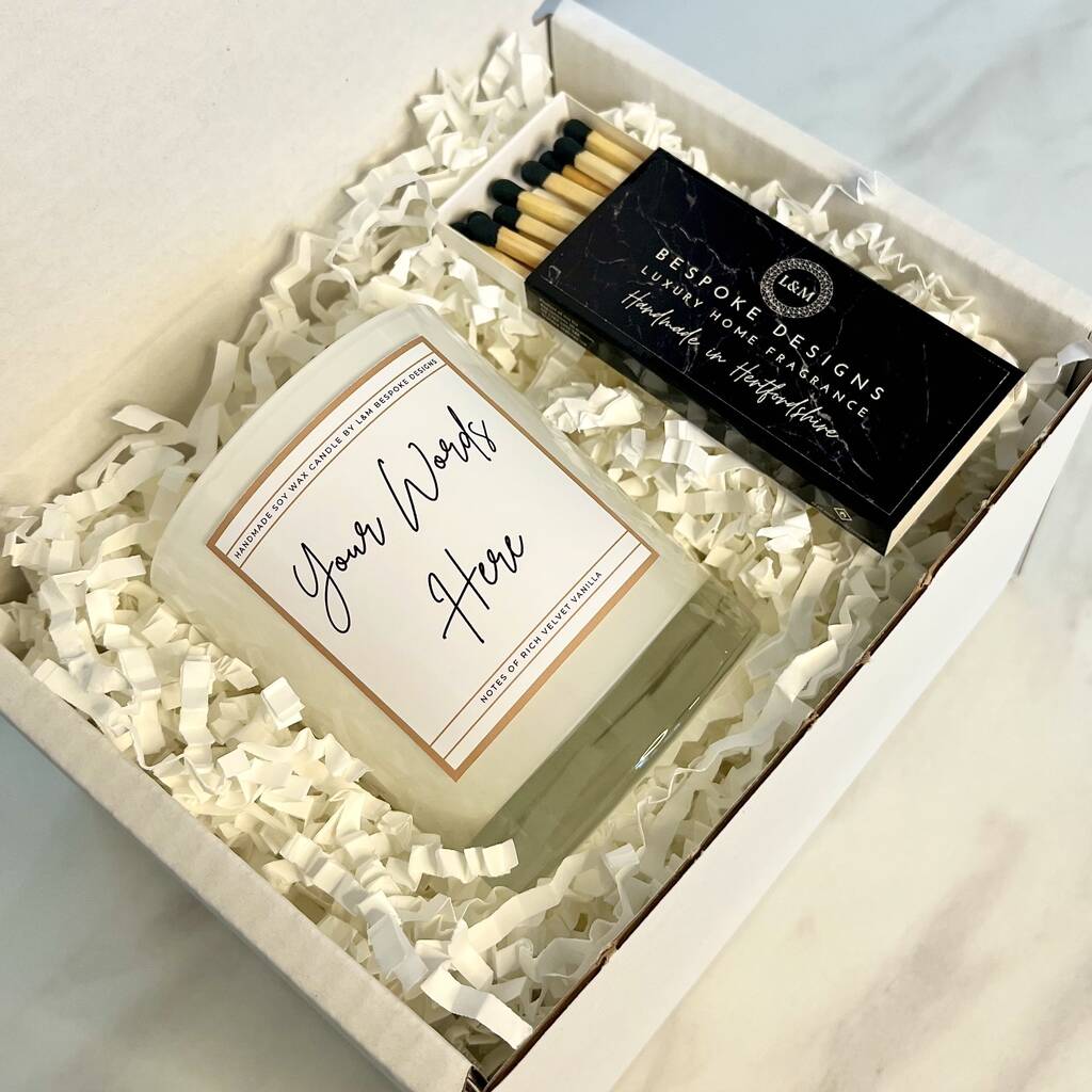 Personalised Scented Candle Gift Set By L&M Bespoke Designs