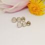 Green Amethyst Gold Plated Sterling Silver Earrings, thumbnail 5 of 7