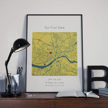 Where We Started Abstract Location Map Print, 4 of 11