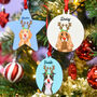 Personalised Cute Reindeer Dog Christmas Decoration, thumbnail 2 of 12