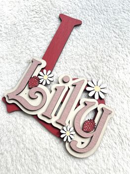 Personalised Name Sign For Kids Wall Initial Door Sign, 9 of 12