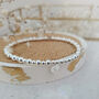Sterling Silver Personalised Love Heart Charm Stretch Bead Anklet, thumbnail 2 of 9
