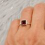 Red Garnet 925 Silver Ring: January Birthstone, thumbnail 10 of 11
