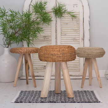 Seagrass Wicker Stool, 4 of 4