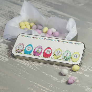 Personalised Easter Egg Chocolate Eggs Tin, 5 of 11