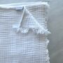 Izmir Flannel Luxury Blanket Mediterranean White, thumbnail 11 of 12