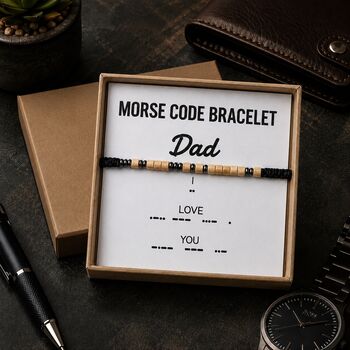 Morse Code Bracelet For Dad, 5 of 5