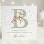 Personalised Christmas Reindeer Grandson Initial Card, thumbnail 1 of 2