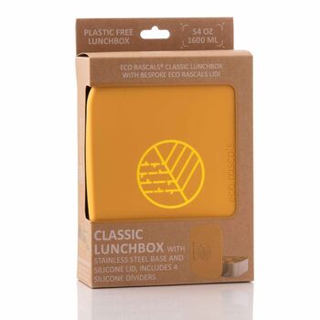 Stainless Steel Lunchbox With Organisers Mustard, 4 of 11