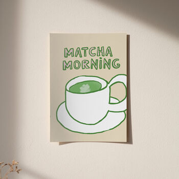 Matcha Morning Illustrated Print, 5 of 7