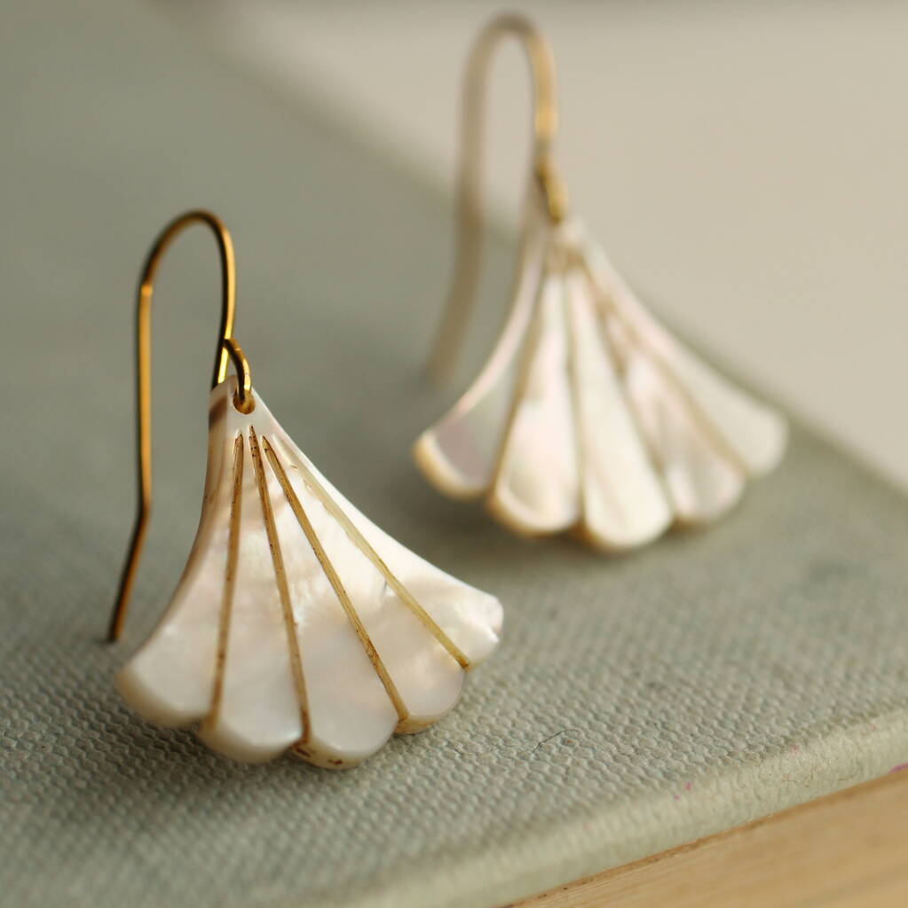 Art Deco Pearl Fan Earrings, 1 of 12