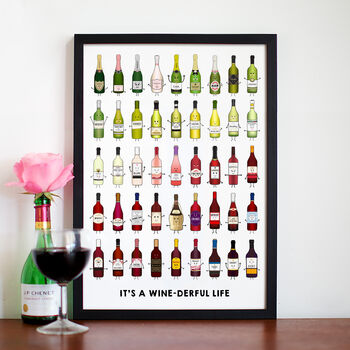 'It's A Winederful Life' Wine Montage Print, 5 of 5