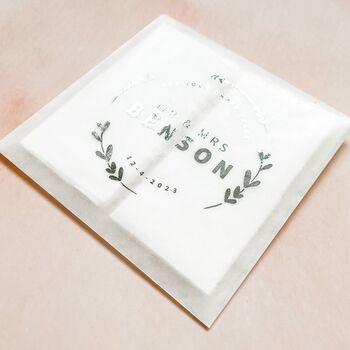 Foliage Happy Tears Wedding Tissue Packets, 3 of 3
