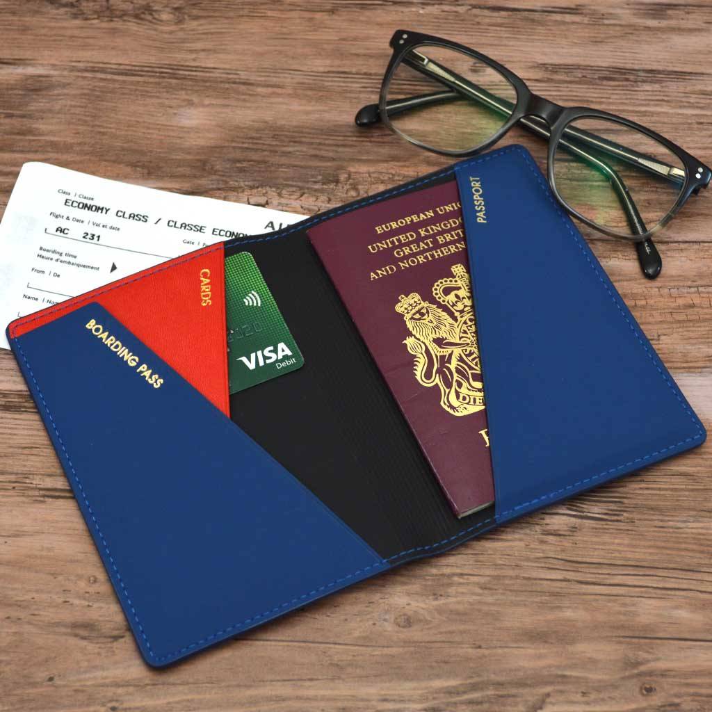 Personalised Passport Holder Compass Design By