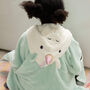 Personalised Unicorn Hooded Bamboo Cape With Buttons, thumbnail 3 of 11