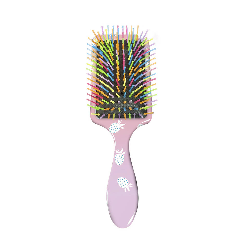 Fruity Strawberry Personalised Hair Brush By Giant Sparrows