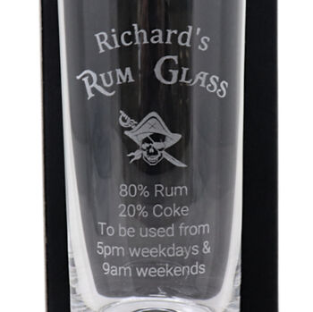 Personalised Rum % Highball Glass, 2 of 2
