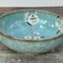 Turquoise Sakura / Cherry Blossom Flower Patterned Bowl, 17.5cm, thumbnail 2 of 3