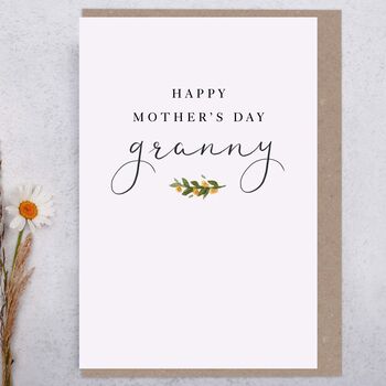 Modern Happy Mother's Day Granny Greeting Card, 2 of 2