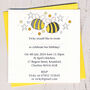 Personalised Bee Birthday Party Invistations, thumbnail 1 of 1