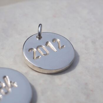 Personalised Hand Stamped Birth Year Necklace, 4 of 12