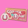 Good Luck Babe! Mini Matchbox Cross Stitch Kit, thumbnail 1 of 6