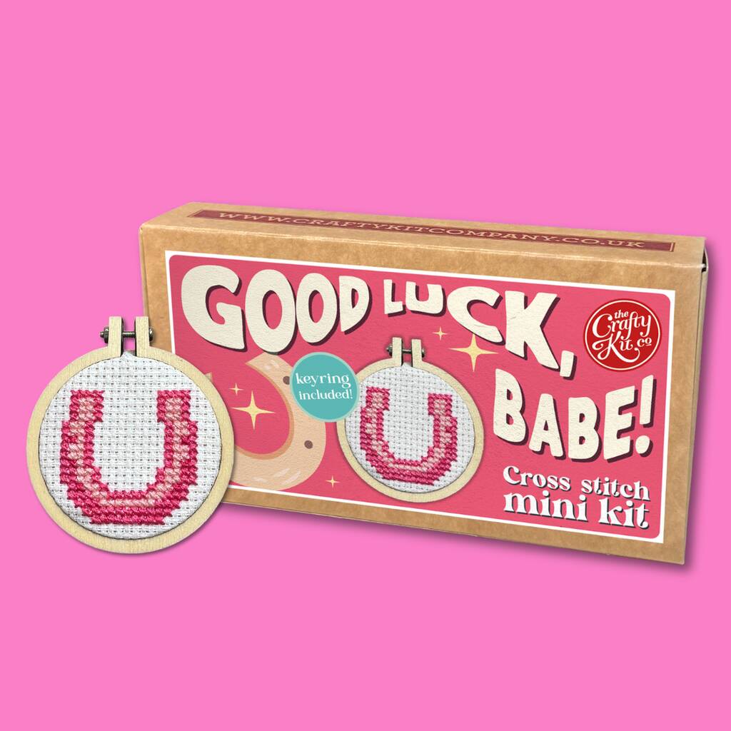 Good Luck Babe! Mini Matchbox Cross Stitch Kit, 1 of 6