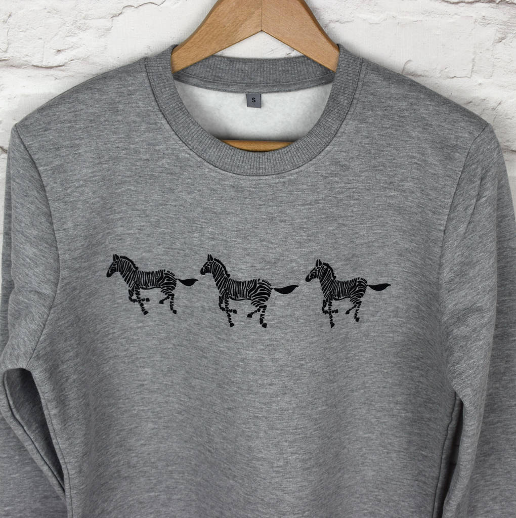 Zebra Sweatshirt By Glenstocken Herb and Plant Co.