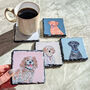 Custom Pet Portrait Coaster, thumbnail 6 of 7