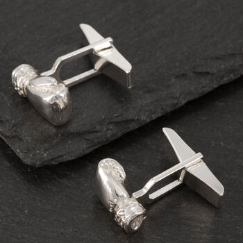 Boxing Gloves Cufflinks In Sterling Silver, 2 of 3