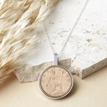 100th Birthday 1924 Farthing Coin Necklace, 2 of 12