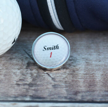 Personalised Golf Ball Lapel Pin Badge, 6 of 7