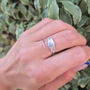 Sterling Silver Feather Leaf Adjustable Stacking Finger Or Thumb Ring, thumbnail 8 of 10