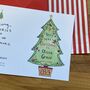 Personalised Very Merry Christmas Tree Card For Child, thumbnail 1 of 3